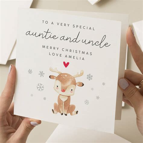 Special Auntie And Uncle Christmas Card By Twist Stationery