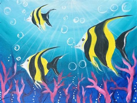 Underwater Painting Step By Step Acrylic Tutorial With Pictures