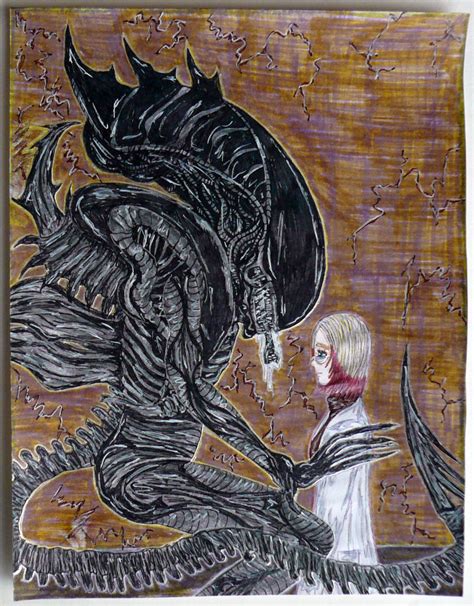 Alien Xenomorph And Human Woman By Mysterious Star On Deviantart