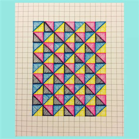 Cmyk Geometricart Illustration Graph Paper Drawings Graph Paper