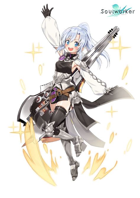 rainmaker stella unibell soulworker silver hair absurdres highres official art 1girl d