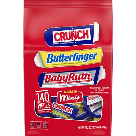 Ferrero Crunch Butterfinger And Baby Ruth Minis Candy Bar Variety Pack