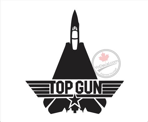 F 14 Tomcat Top Gun Vinyl Decal Black
