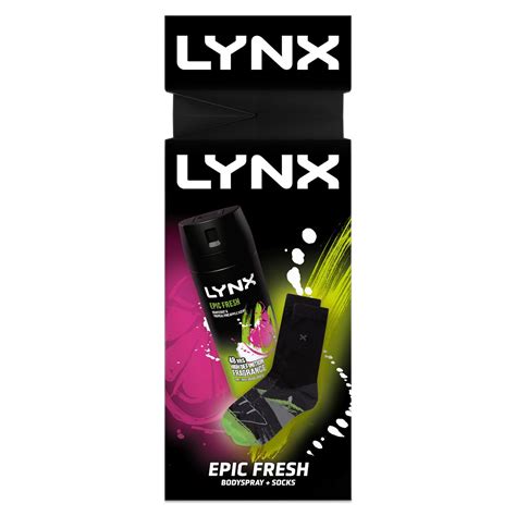 Lynx Epic Fresh T Set For Men Bodyspray And Pair Of Socks T For Him 3pk