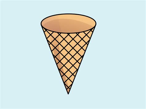 How To Draw A Simple Ice Cream Cone 11 Steps With Pictures