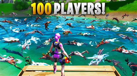 100 Player Swimming Race Fortnite Funny And Daily Best Moments Ep