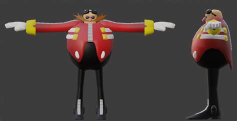 Remake Of The Eggman Sa2 Model I Used Blender Rsonicthehedgehog