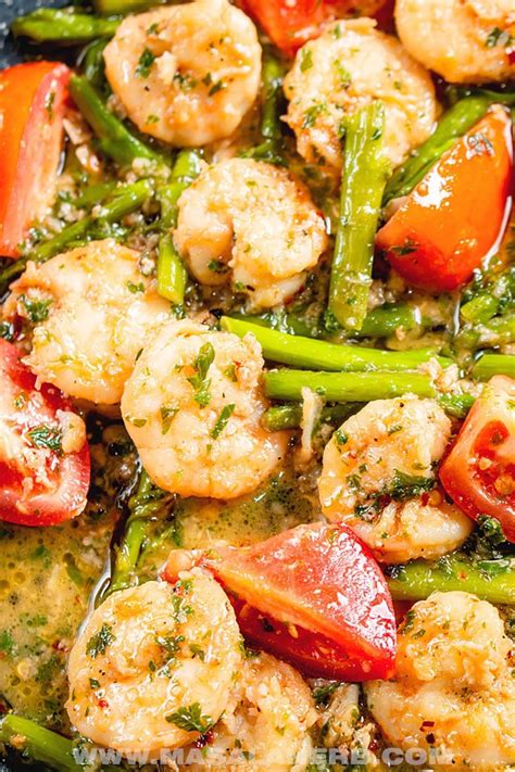 It also tastes great with prawns, lobster, scallops, and white fish like cod or flounder. Shrimp Scampi with Asparagus and Tomato +Video 🍜 ...