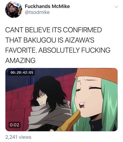Aizawa Isnt The Only One Who Has Bakugou As His Favorite My Hero