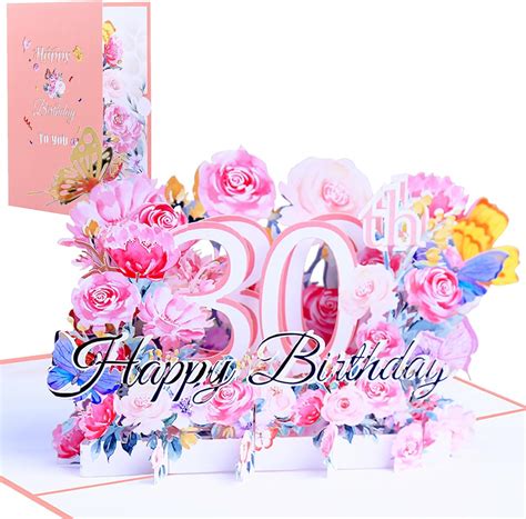 Pop Up 30th Birthday Cards For Women Daughter 30th Birthday Cards 3d
