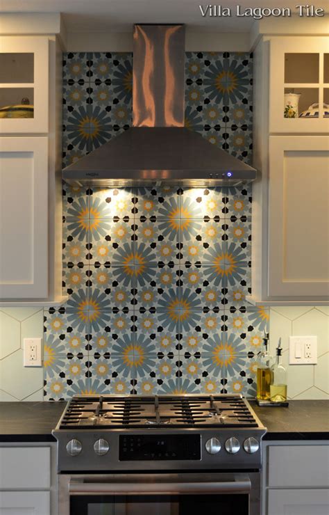 Our Square Tangier And Atmosphere Hex Handmade Cement Tile Blend