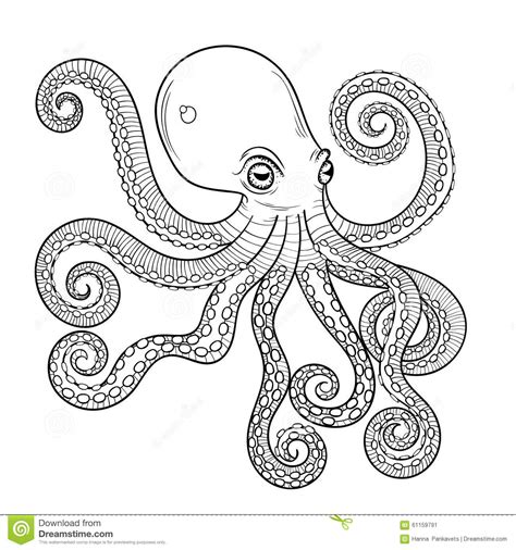 Open the file in adobe reader. Hand Drawn Engraving Octopus, Animal Totem For Adult ...