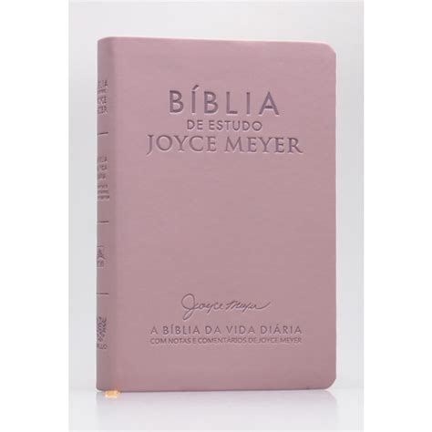 Bíblia de Estudo Joyce Meyer Com Notas e Comentários nvi Letra Grande Capa Luxo Nude em Promoção
