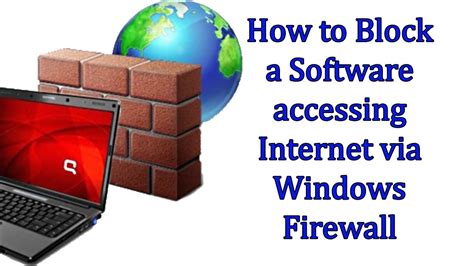 How To Block A Software Application From Windows Firewall YouTube