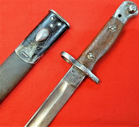 Rare Ww1 Chapman British 303 Rifle 1907 Bayonet Scabbard Sword Army