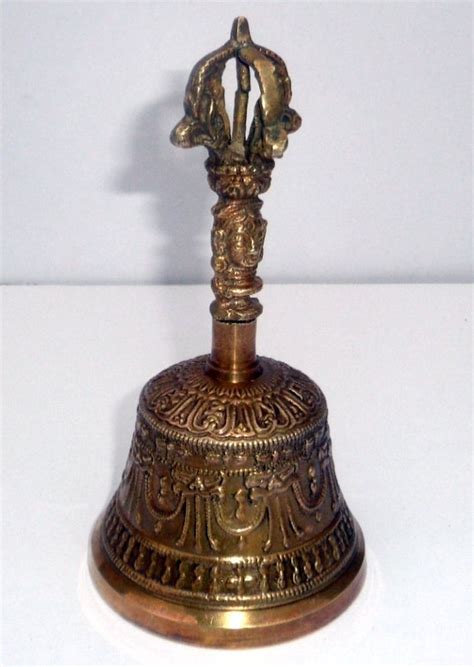 Vintage Hand Held Service Bell Brass Hand Bell Teachers Desk Bell