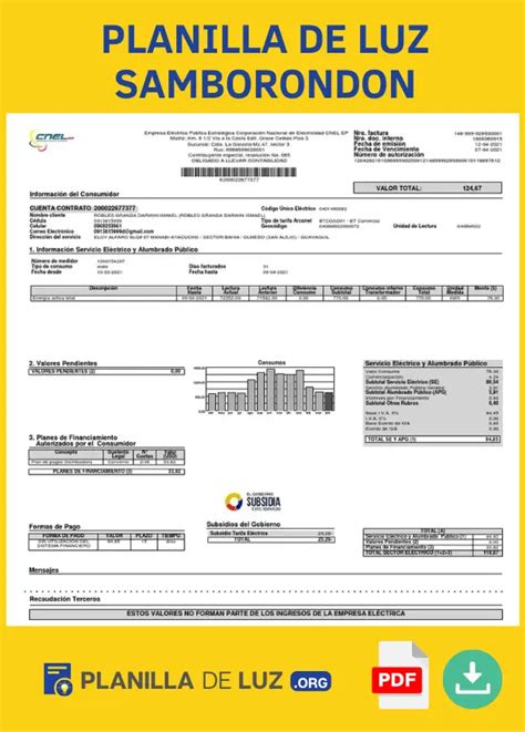 Planilla De Luz Samborondon Consultar Pagar Y Descargar Pdf