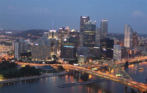 Downtown Pittsburgh Skyline At Dusk Photograph By Navaneeth Rao Pixels