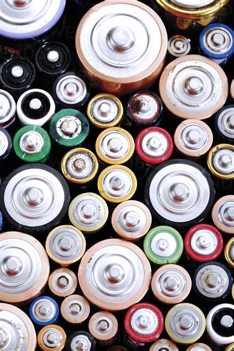 Various Batteries Stock Photo