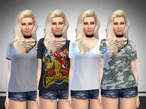 The Sims Resource Grunge Lace Up Tshirt Outdoor Retreat Needed