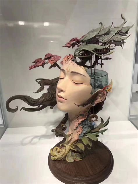 Polyjet D Printed Goddess Head Statue For Art Exhibition Facfox