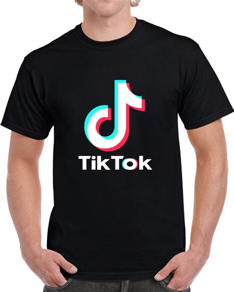Tik Tok Logo For Dark Background T Shirt