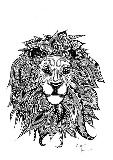 Lion Zentangle In 2019 Lion Coloring Pages Zentangle Zentangle Patterns