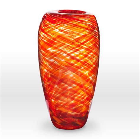 Red Orange Vase Fl0114 Viterra Art Glass Seaway China Co
