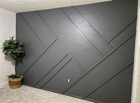 How To Make A Geometric Accent Wall Diy In 2020 Accent Wall Diy