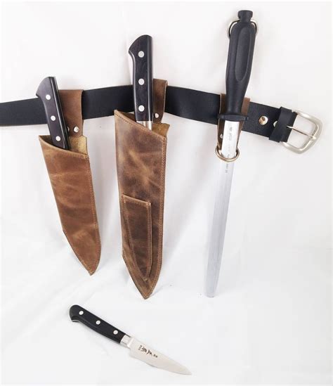 Modular Leather Chef Knife Sheath Tool Belt Butcher Chef Etsy