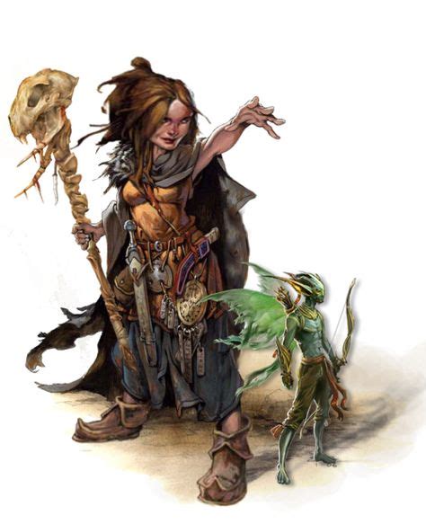 Treeroot Halfling Warlock And Her Imp Imaginaryhalflings Female Gnome Character