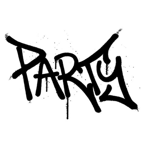 Premium Vector Graffiti Spray Paint Word Party Isolated Vector