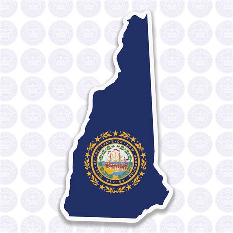 New Hampshire Decal Nh State Flag Decal New Hampshire Etsy