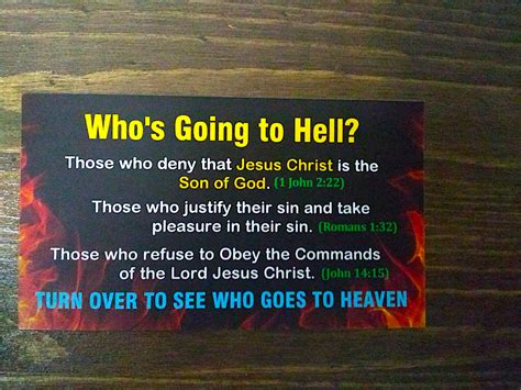Gospel Tracts Who Goes To Heavenhell 100 Tracts Saved By Preaching