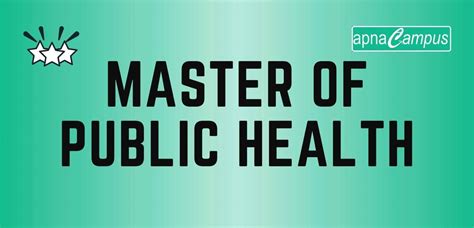 Mph Master Of Public Health Full Form Course Details Salary