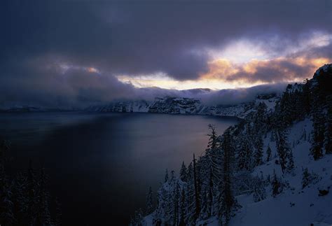 Crater Lake At Sunrise South Rim Photograph By Panoramic Images Fine