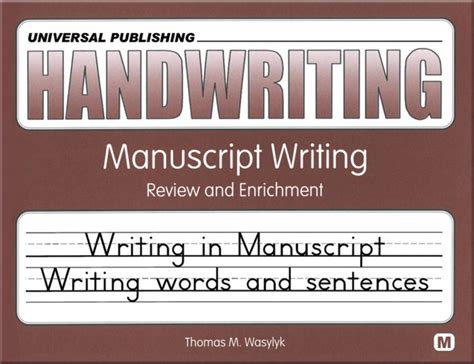 Manuscript Writing Buy Handwriting Books Universal Publishing