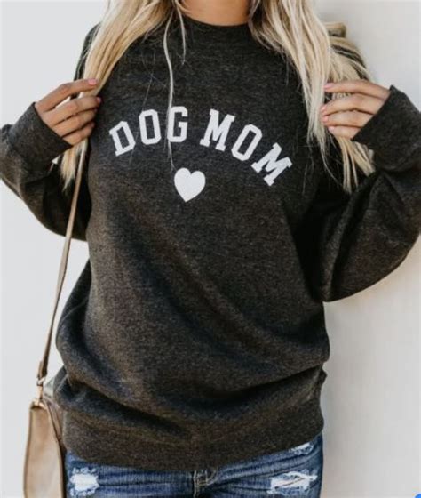 Dog Mom Letter Printed Sweater Sweatshirts Women Hoodies Womens