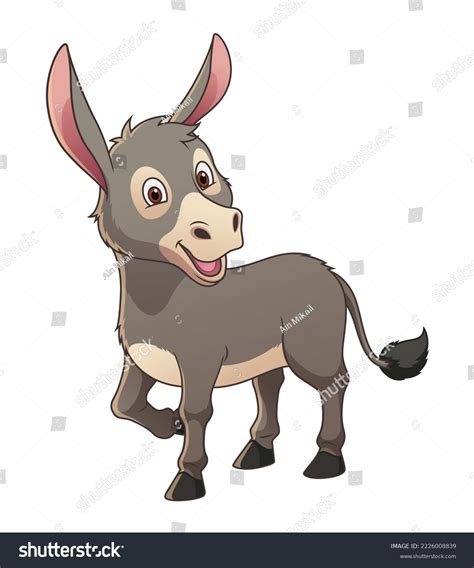 Little Donkey Cartoon Animal Illustration Stock Vector Royalty Free