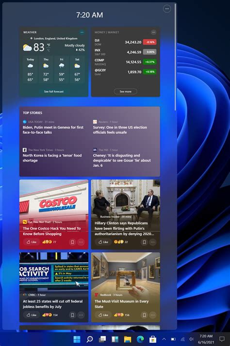 Windows 11 This Is The New Widgets Panel With News Weather And