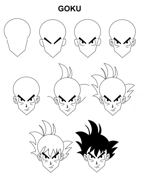 How To Draw Goku Step By Step Como Dibujar Goku Easy Drawings Images