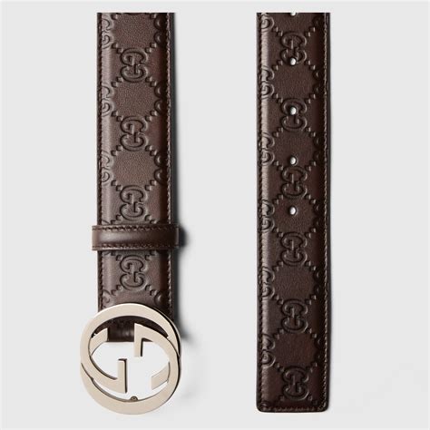 Red Gucci Guccissima Leather Belt