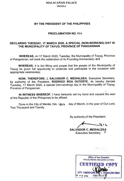 List Of Public Holidays In The Philippines 2021 Cebu 24 7 Proclamation