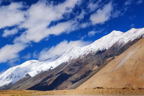 Snow Peak Mountains Of Ladakh Jammu And Kashmir India Stock Photo
