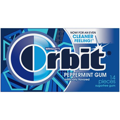 Orbit Gum Peppermint Sugar Free Chewing Gum Single Pack 14 Piece