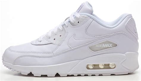 Nike Air Max 90 Leather White Trainers 302519 113 Ebay