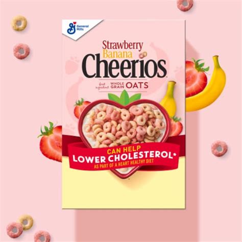 Strawberry Banana Cheerios Whole Grain Oat Gluten Free Cereal 149 Oz