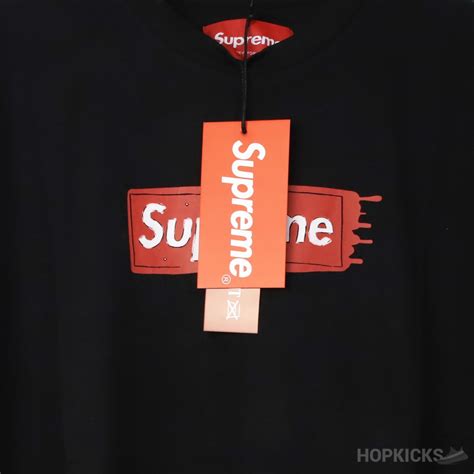 Supreme Classic Logo Black T Shirt