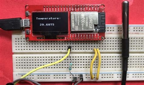 Micropython Ds18b20 Temperature Sensor With Esp32