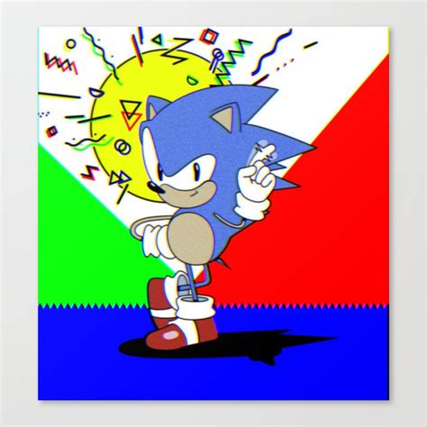 Juniotoei Sonic Cd Boxart Ver Canvas Print By Noodledodoodle Society6